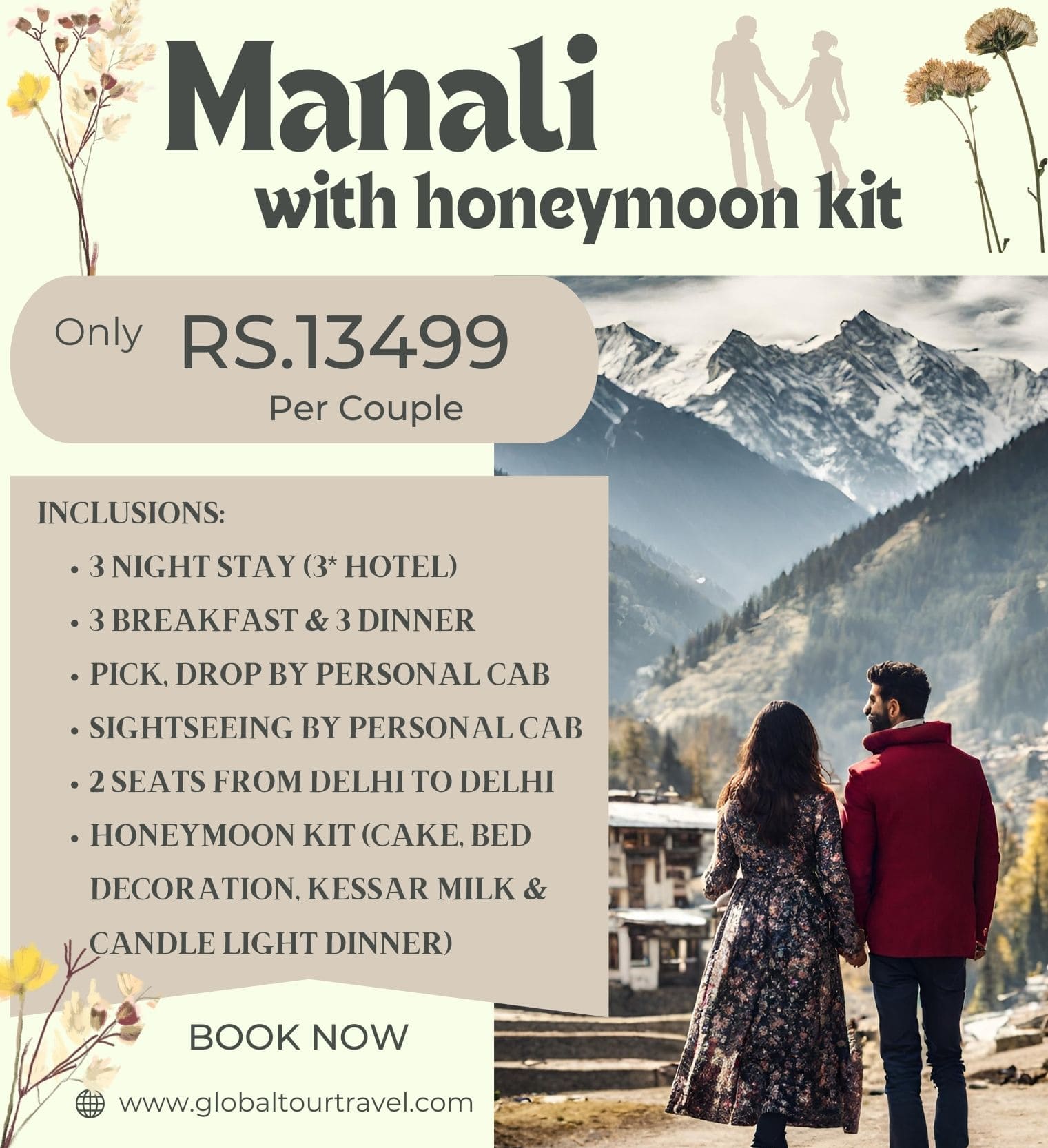  3N-4D Manali With Honeymoon kit